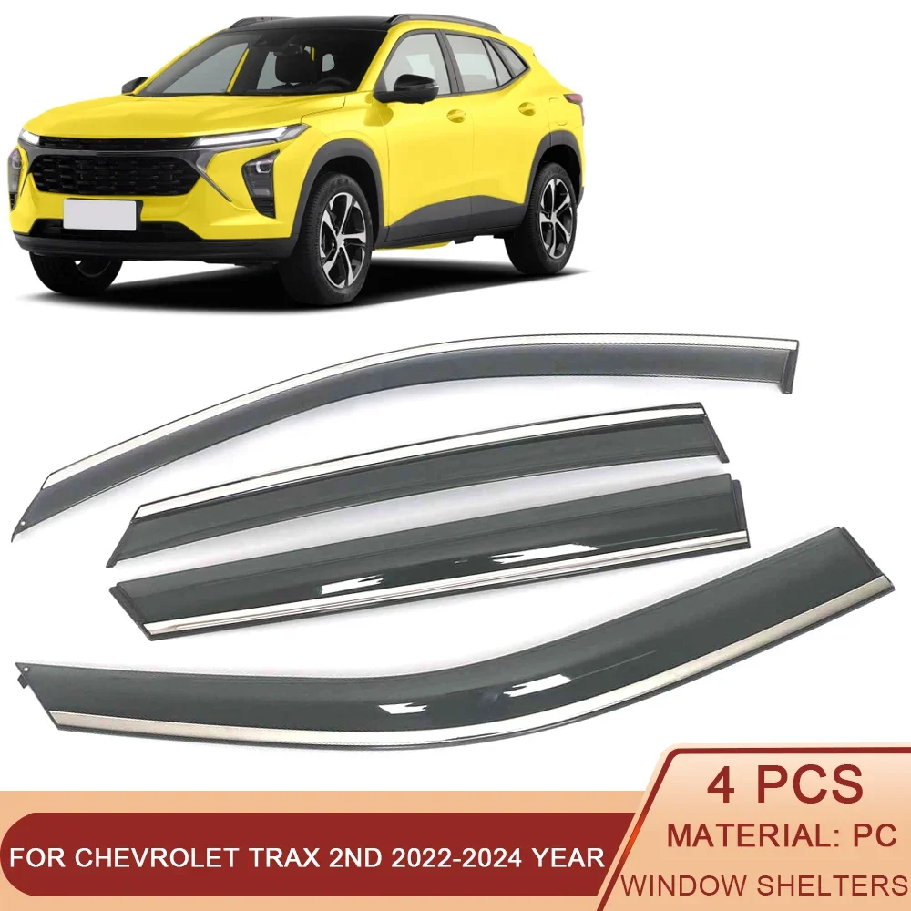 

For Chevrolet Trax 2022-2024 Tracker 2012-2019 Car Window Sun Rain Shade Visor Shield Shelter Cover Sticker Exterior Accessories