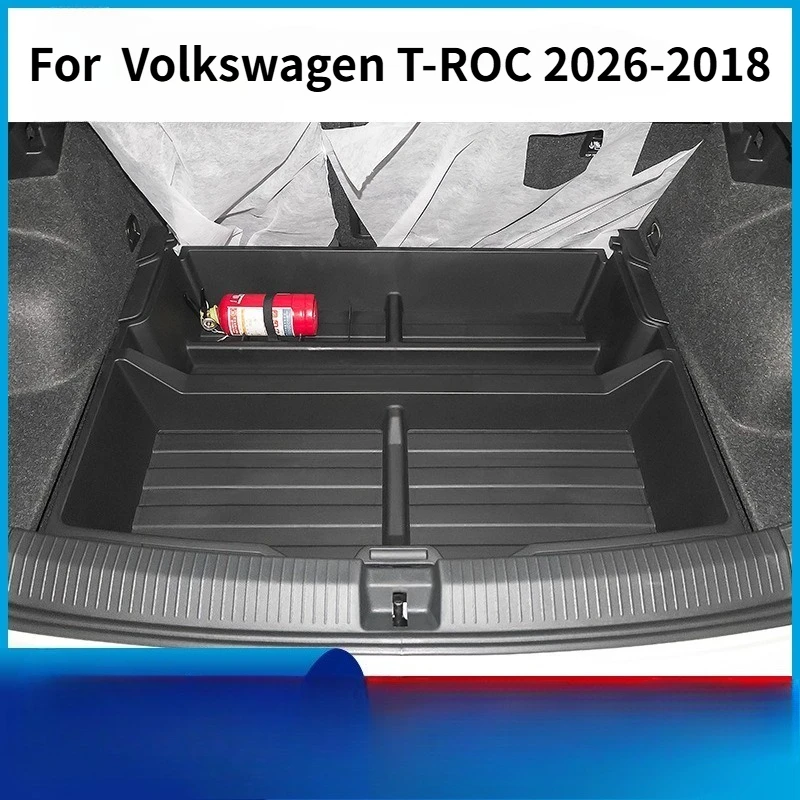 Rear Trunk Storage Tray Organizer For VW T-ROC 2018-2026 Modified Tool Sorting Car Interior Accessories