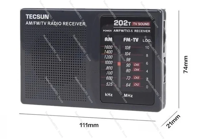 TEC-SUN R-202T AM/FM/TV جيب راديو استقبال المدمج في المتكلم الإنترنت راديو محمول FM/FM/TV جيب ريترو راديو Tescun R202T #5
