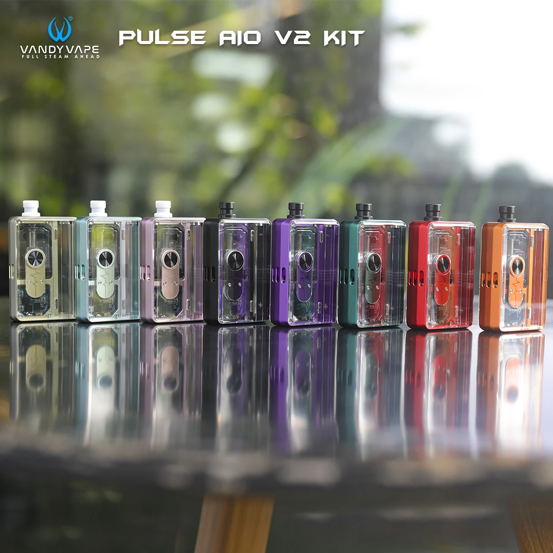 Original Vandy Vape Pulse AIO V2 Kit 80W Box MOD Vape with 6ML RBA Pod Cartridge IP67 PCBA Board Electronic Cigarette Vaporizer