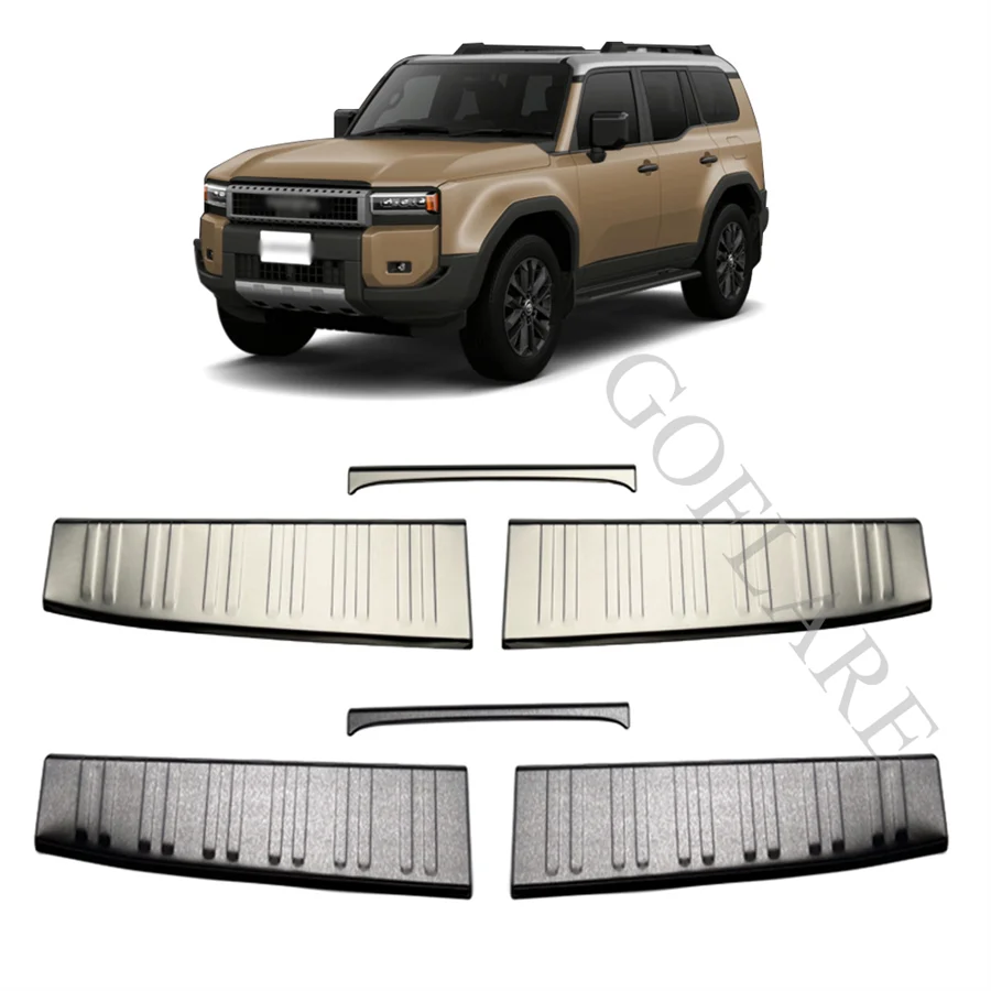 

Для Toyota Land Cruiser LC250 Prado Gas 2024, порог, задний бампер, защита багажника, защита протектора, крышка, автомобильные аксессуары