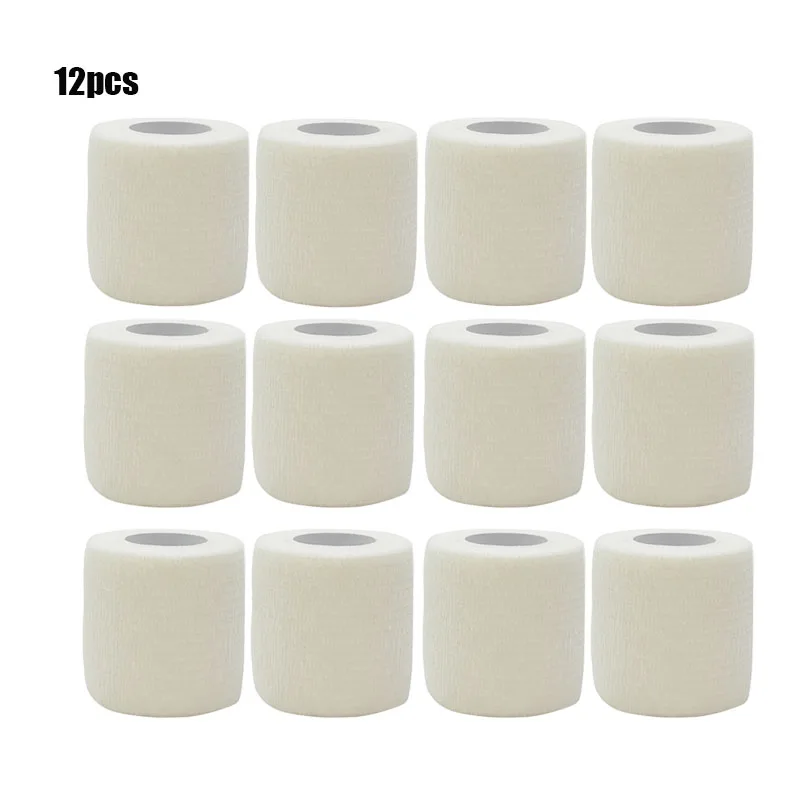 3/6/20PCS White Sports Self Adhesive Elastic Bandages Anti-slip Athletic Nonwoven Disposable Waterproof Elastic Bandage Aid Kit