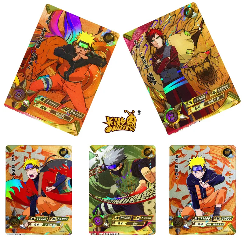 

Kayou Naruto Ur 114 Sheets Cartoon Toy Card Gaara Uchiha Sasuke Anime Characters Bronzing Collection Flash Card Christmas Gift