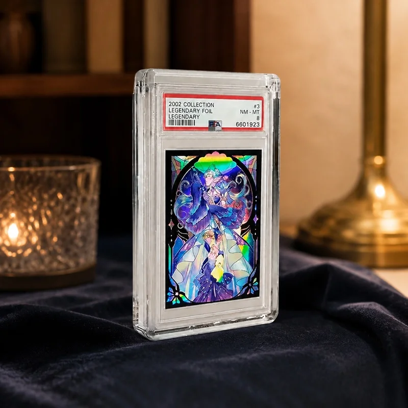 Clear Acrylic Showcase Case for Trading Cards Compatible with CGC, PCG, BGS Grading Holders