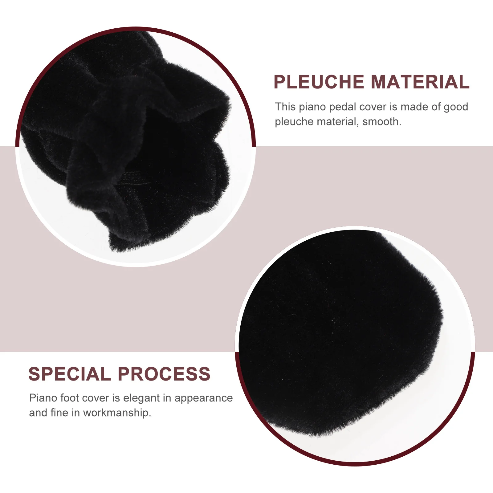 

2Sets Piano Pedal Covers Premium Material Scratch Resistant Dirt Repellent Elastic Band Fit Portable for Keyboard