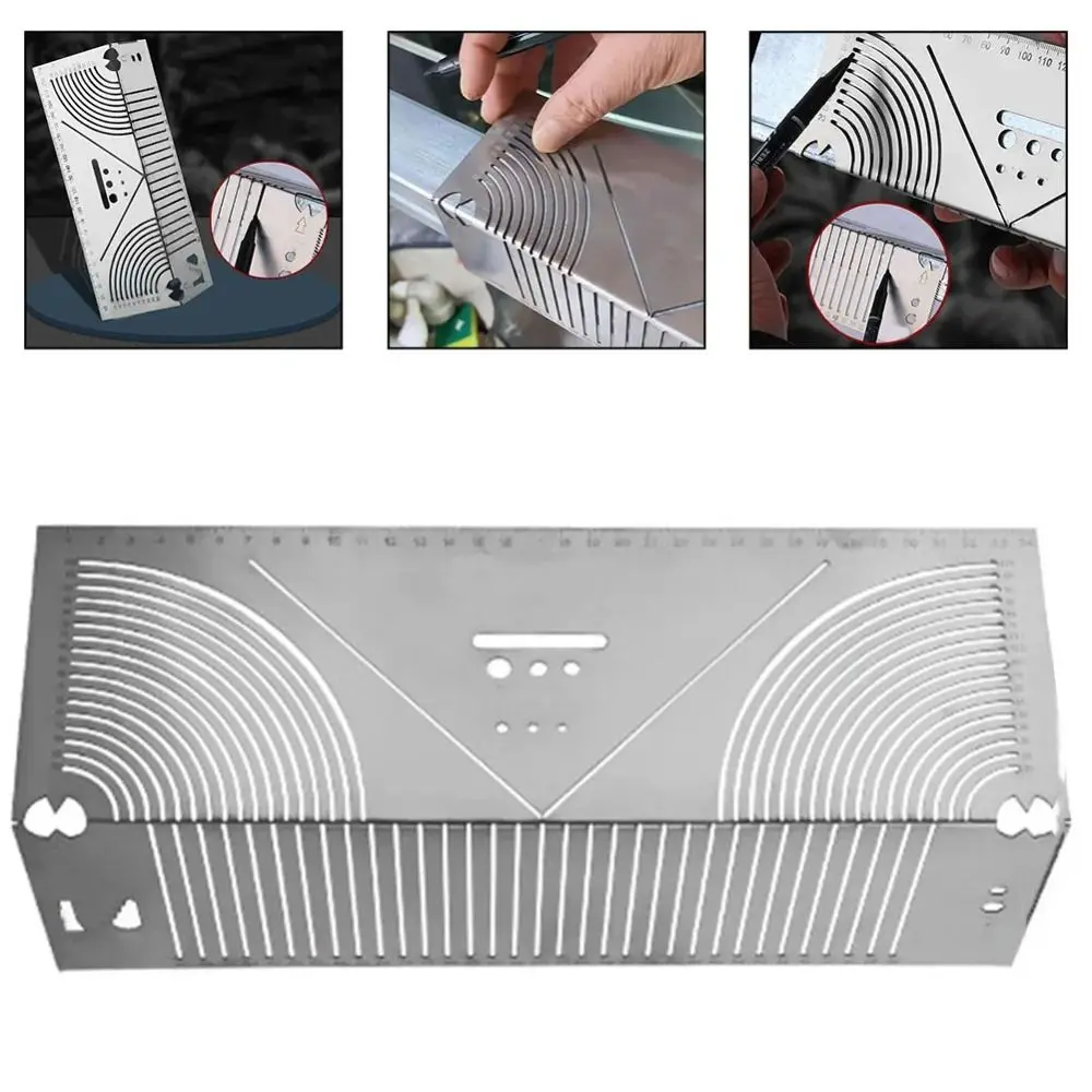 Roestvrijstalen hoekboogmarkeringsgereedschap Metaalmarkering Gladde bogen Dual-Purpose Scriber Multifunctionele nauwkeurige hoeken