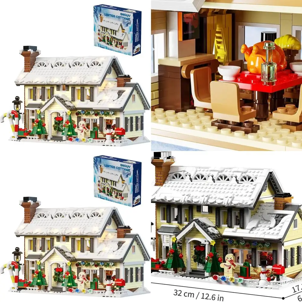 ชุดสร้างหมู่บ้านคริสต์มาส: ชุดบ้านวันหยุดพร้อมชิ้นส่วน 1,431 ชิ้นสำหรับผู้ใหญ่และวัยรุ่น