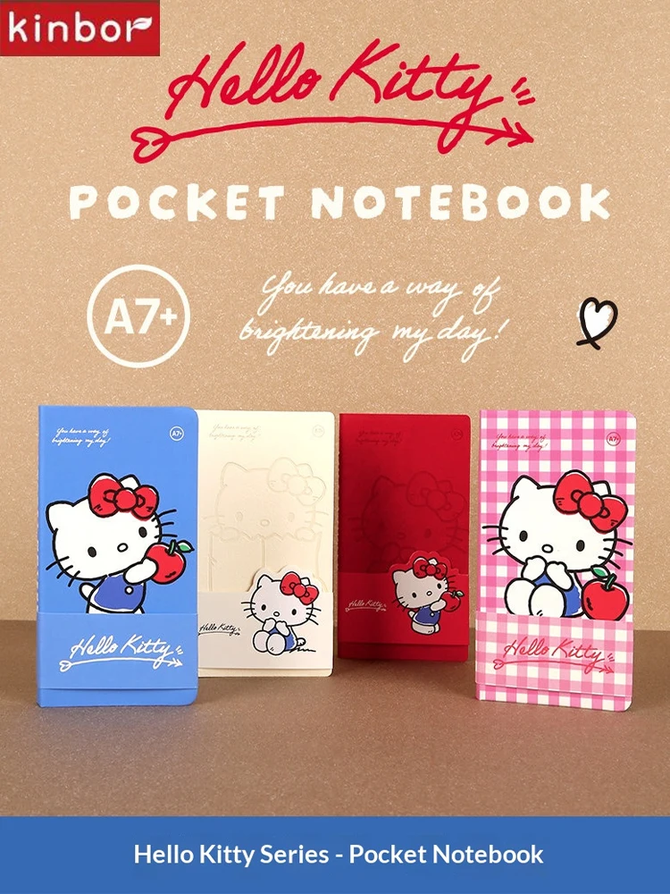 Kinbor Hello Kitty Kieszonkowy Notatnik A7 Mini Dziennik Przenośny Kompaktowy Notatnik do Kolekcjonowania Znaczków Notatnik Podróżny Kawaii Artykuły Papiernicze — zdjęcie produktu 7
