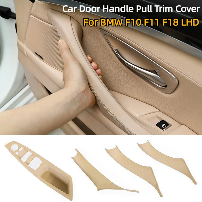 For BMW Series5 F10 F11 F18 11-17 LHD Car Inner Door Handle Cover Trim Auto Styling Interior Door Panel Pull Protect Accessories