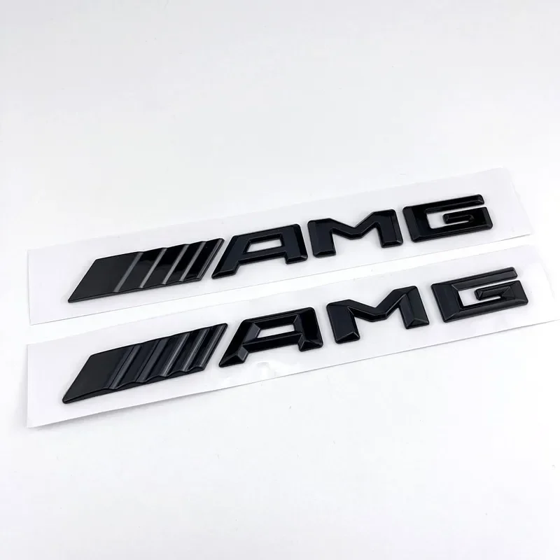 3d ABS Black Logo AMG Emblem Letters Car Trunk Badge For Mercedes Benz W204 W205 W176 W177 W212 W213 AMG Sticker Accessories