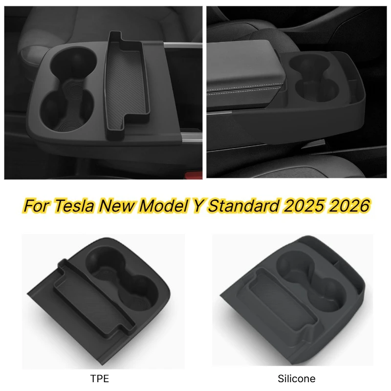 For For Tesla New Model Y Standard 2026 Central Control Cup Holder Storage Box Glasses Holder Tray Organizer Interior Accessorie - Aliexpress Deal