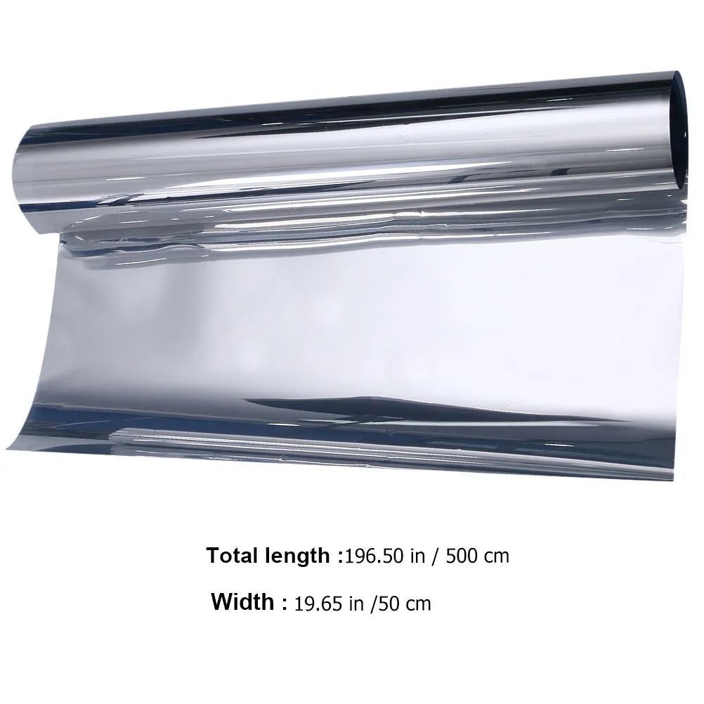 1 Roll Heat Blocking Uv Resistant Window Film One Way Privacy Sun Protection Glass Tinting Film Glass Sticker Window Frosting