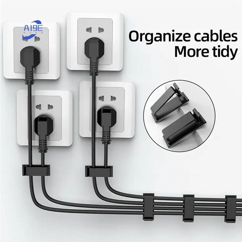 

A19E-Acrylic Backed Cable Organizer Plug Cable Fixer Self-Adhesive Storage Hole-Free Multifunctional Cable Organizer