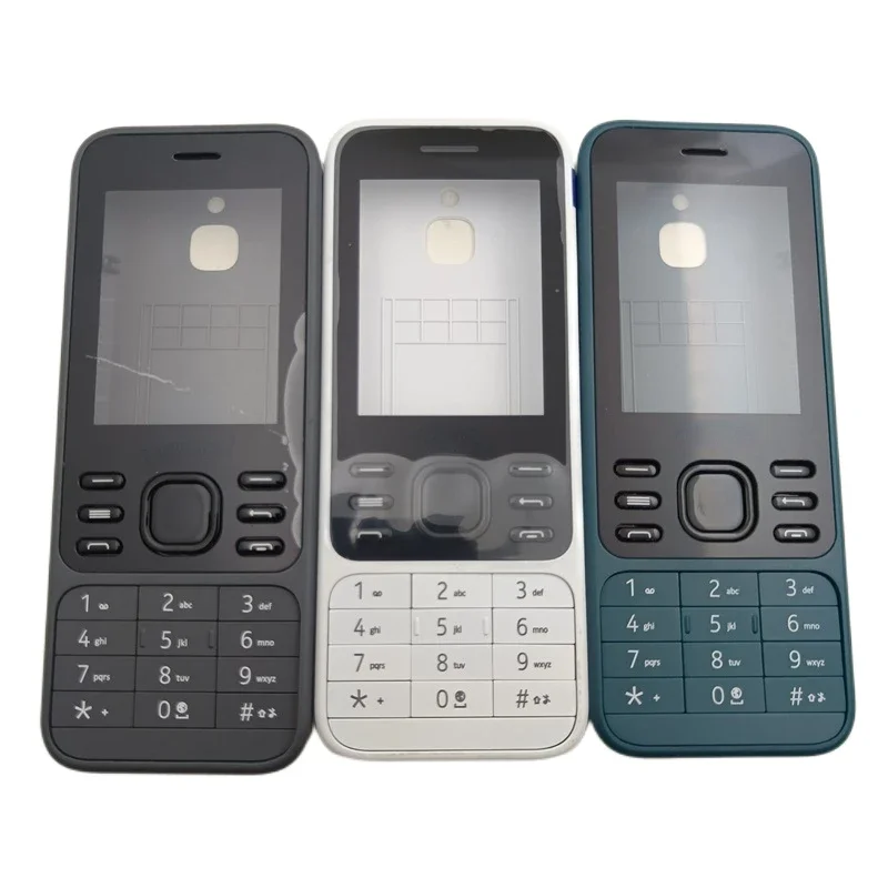 Full Housing Case Front Frame+Battery Cover+English Keypad Replacement Parts for Nokia 6300 4G