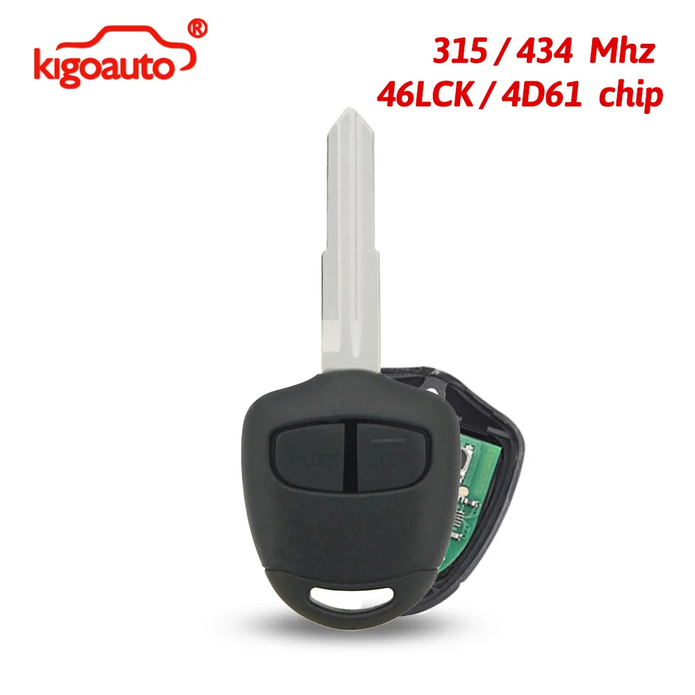 

kigoauto Remote key 2 button MIT8L 315Mhz / 434Mhz with 46 / 4D61 chip for Mitsubishi Pajero Triton Lancer