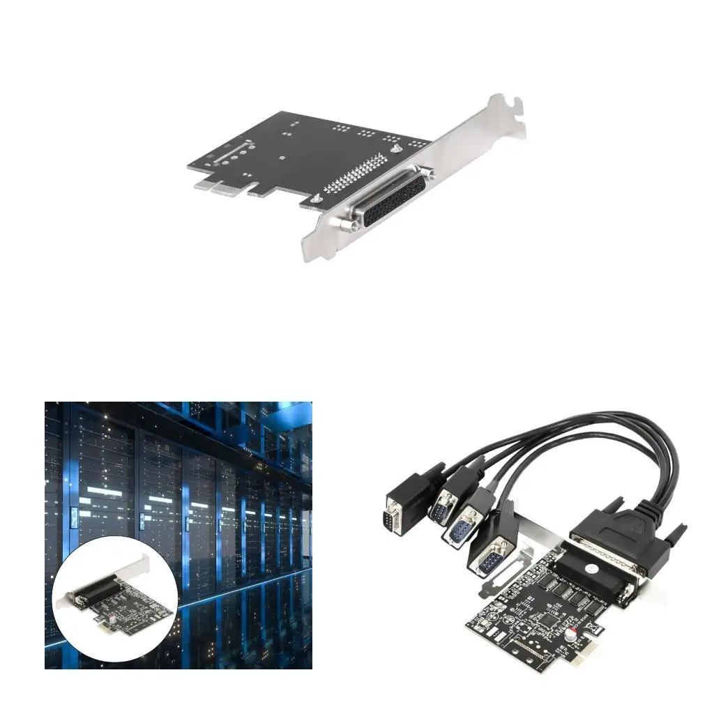 

R53C Multiport PCIe Serial Card with 1 to 4 Cable Fast Speed RS232 Extension for PC
