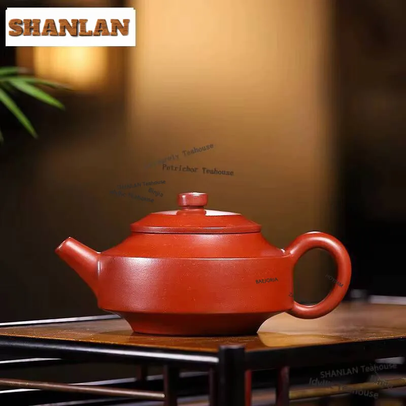 

180ml Traditional Yixing Purple Clay Teapots Handmade Circle Pot Raw Ore Dahongpao Mud Tea Maker Kettle Zisha Tea Set Tableware