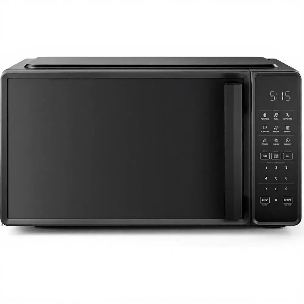 

700-Watt 0.7 Cu. Ft. Microwave Oven with 10 Power Levels, 6 Presets, Express Cooking, Eco Mode, Child Lock, and Mute - Black