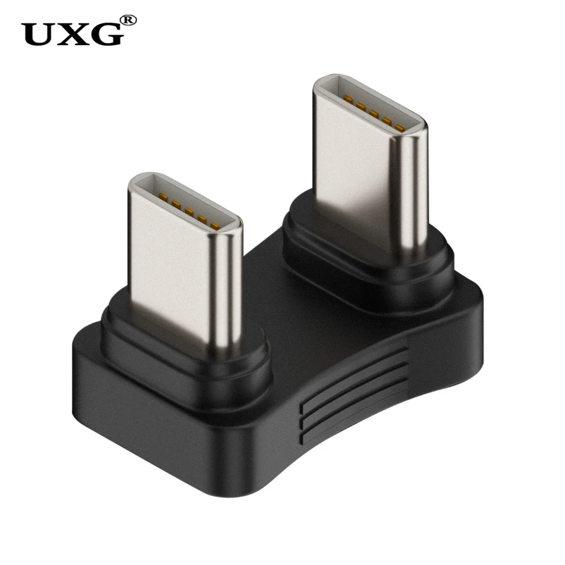 

Type-C 180 Degree Angled Adapter U Shape type c Male Type Male Fast Charging 65W Power Adaptor 480Mbps Data Transfer Connector