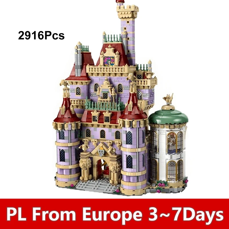 2916 pièces Magnifique modèle de château en blocs de construction, jouets d'assemblage pour la décoration de la maison, cadeaux d'anniversaire pour enfants et adultes, compatible 43263