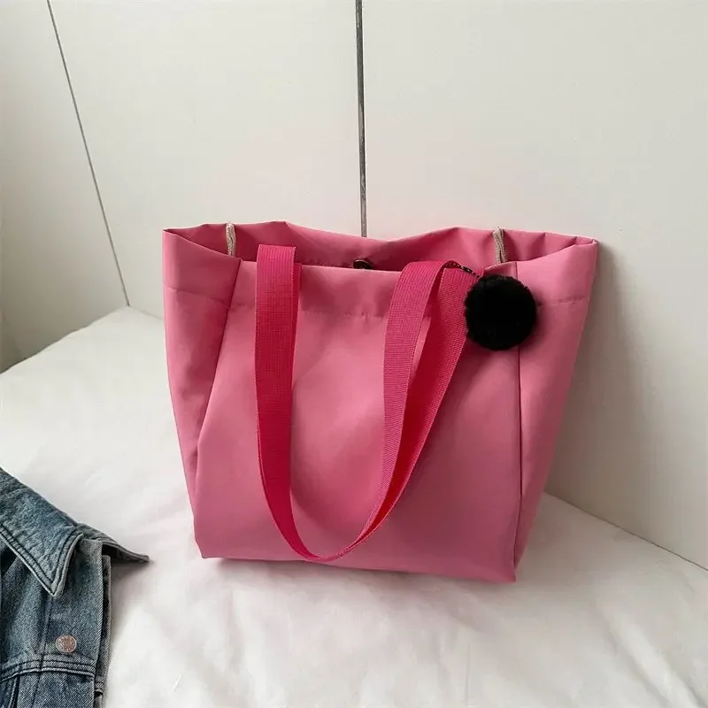 

Foufurieux Large Capacity Women High Quality New Shoulder Handbag Black Pink Dumpling Bag Designer Big Tote Shopping Female Bags