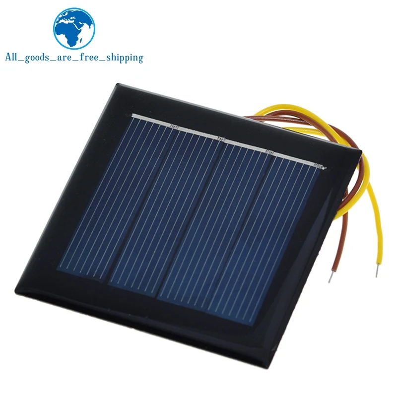 TZT 2V 0.2W 100mA Solar Panel DIY Charge Module Mini Polysilicon Solar Cell System for Solar Lawn Lamp With 15CM Cable