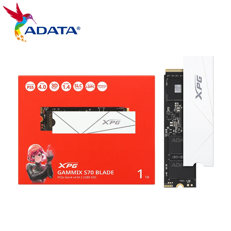 Imagem -06 - Adata-unidade de Estado Sólido para Laptop Desktop Disco Rígido pc Ps5 S70b Xpg Gammix Gen4x4 1tb M.2 2280 4tb Ssd 2tb