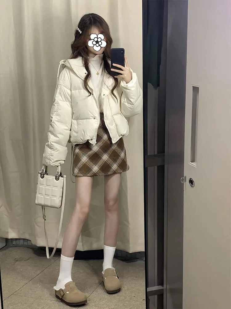 

Женская водонепроницаемая парка-пуховик в стиле Y2K: модный, свободный крой оверсайз для студенток, в университетском стиле, с крутым хип-хоп вайбом