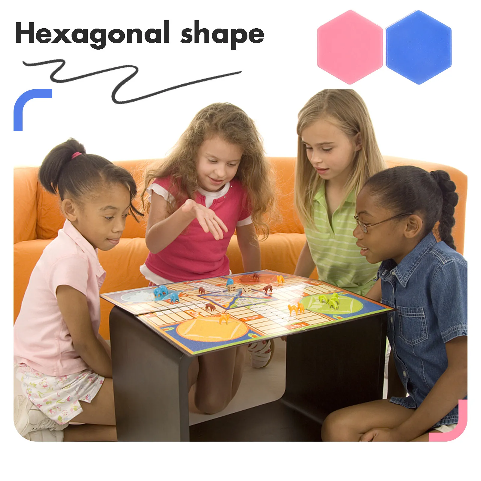 

20 шт. шестигранных шахматных фигурок (синие, розовые), маленькие пластиковые шахматы для настольных игр, сменные элементы для развивающих головоломок