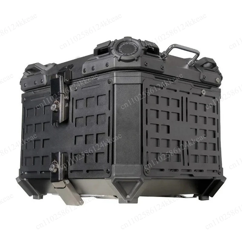 45L 55L Aluminum Alloy Quick-Release Handheld Trunk with Base Plate, Shock-Resistant Universal Rear Storage Box