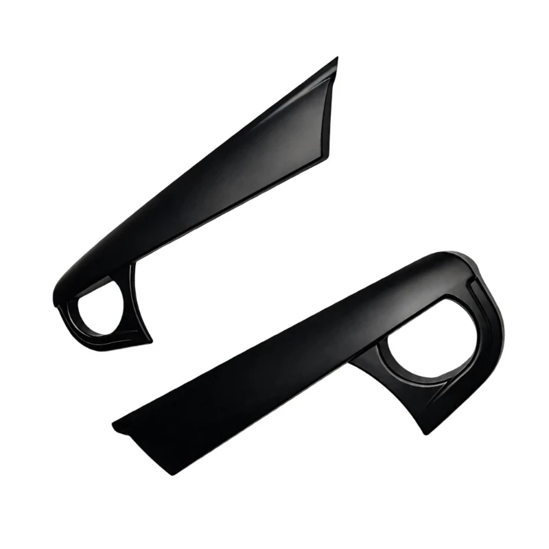Fahrzeuggrill-Akzentabdeckungssatz, zwei schwarze ABS-Formteile mit glatten Flächen und kreisförmigen Endöffnungen für die – Detail 1