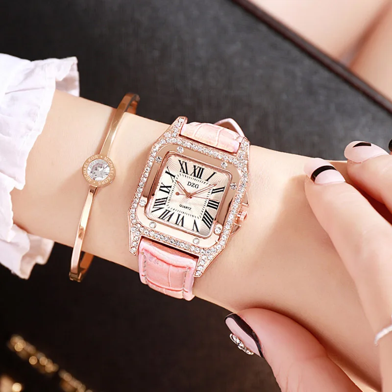 Foreign Trade Popular Style Women's Watch Square Belt Watch Roman Characters Quartz Watch Cheap