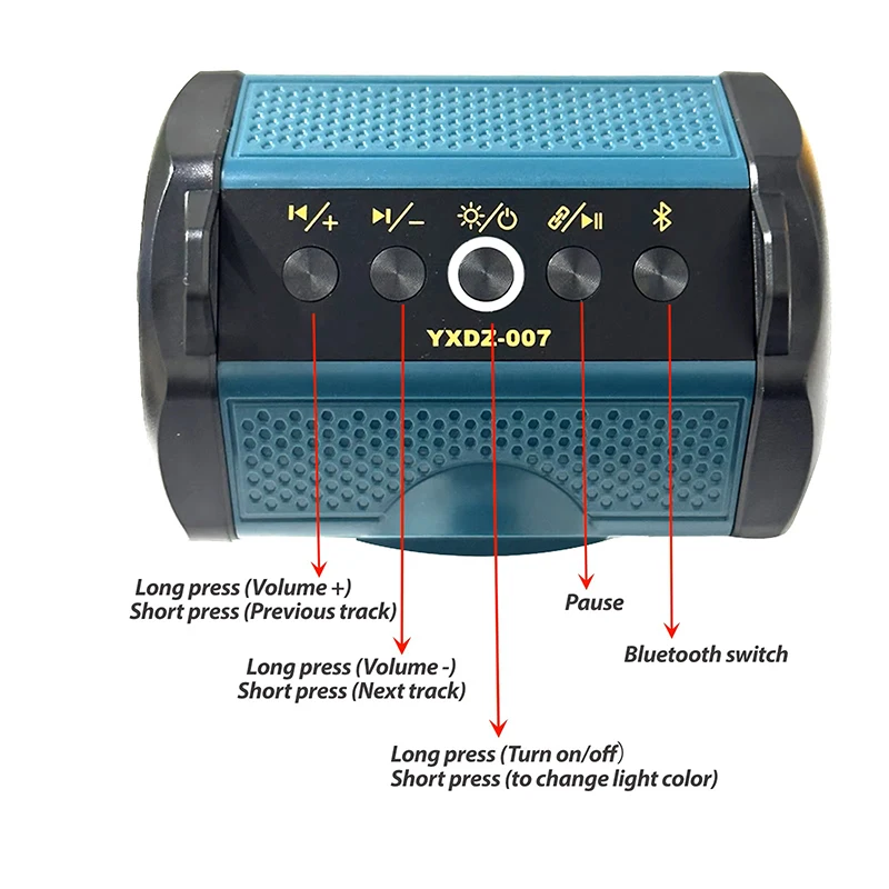 Głośnik Bluetooth z subwooferem Przenośne bezprzewodowe radio FM Potężny głośnik komputerowy Caixa De Som Woofers Sound Box Muzyka PC Bass Lamp Audio — zdjęcie produktu 6