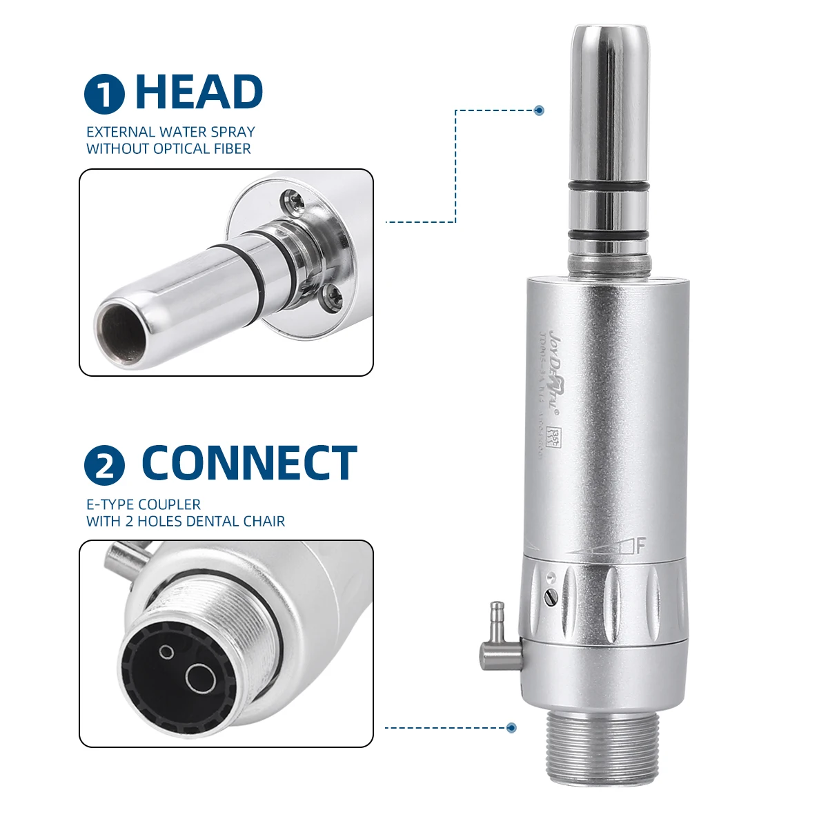 Dental High & Low Speed Handpiece Kit Standard Head Push Button Contra Angle Air Motor Straight Handpiece 2/4 Holes