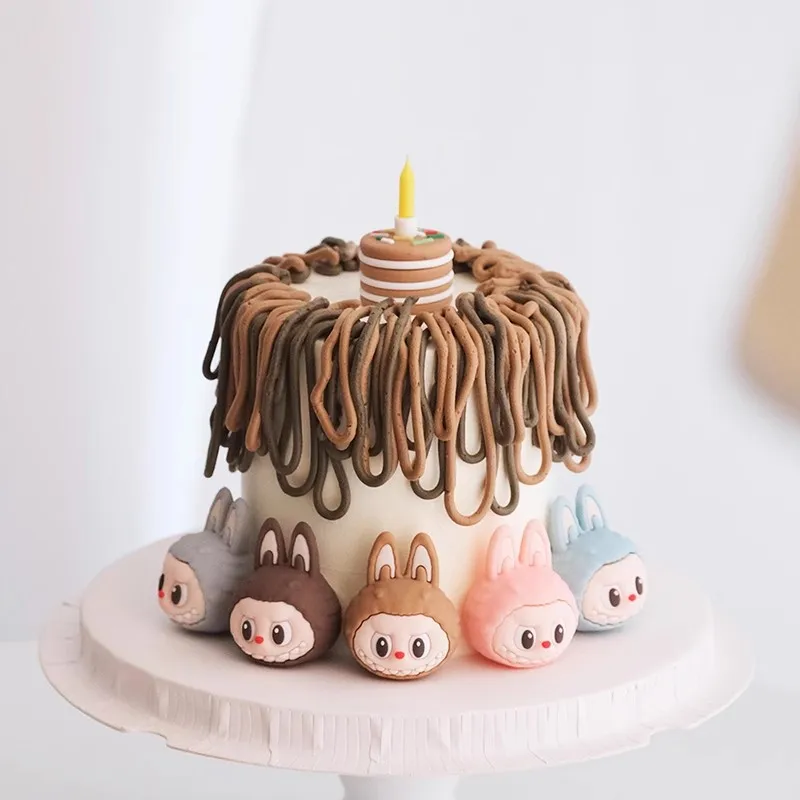 ラブブスピリットフィギュアケーキの装飾,女の子,男の子,子供の誕生日パーティー用品,ベビーシャワーの装飾,ケーキデコレーション