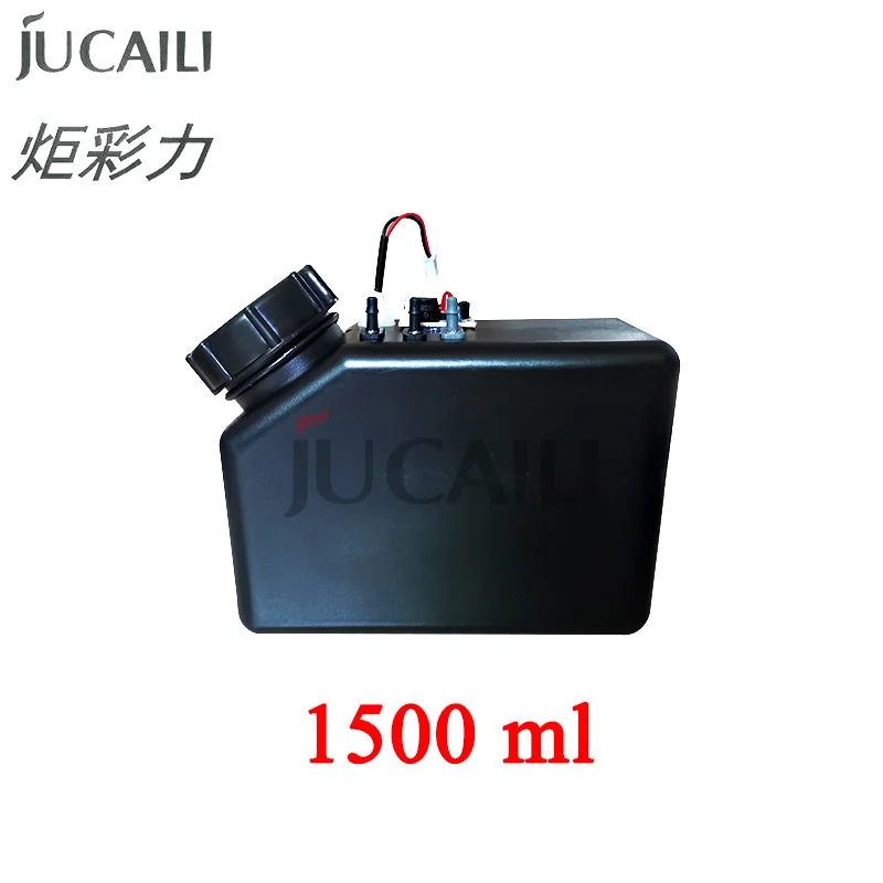 JCL 1.5L UV Ink Cartridge Ink Tank with Liquid Level Sensor and Alarm Board for UV Printer White Inks Sub Tank UV Bulk CISS