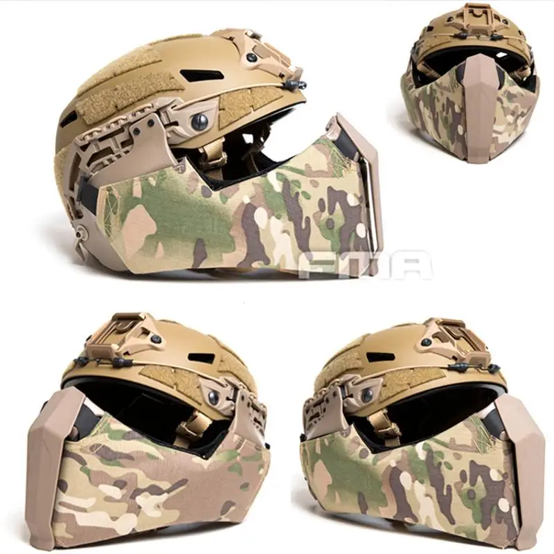 FMA Tactical Paintball Airsoft Half Face Mask Protection Helmet Rail Special for Tactical FAST/High Cut Helmet