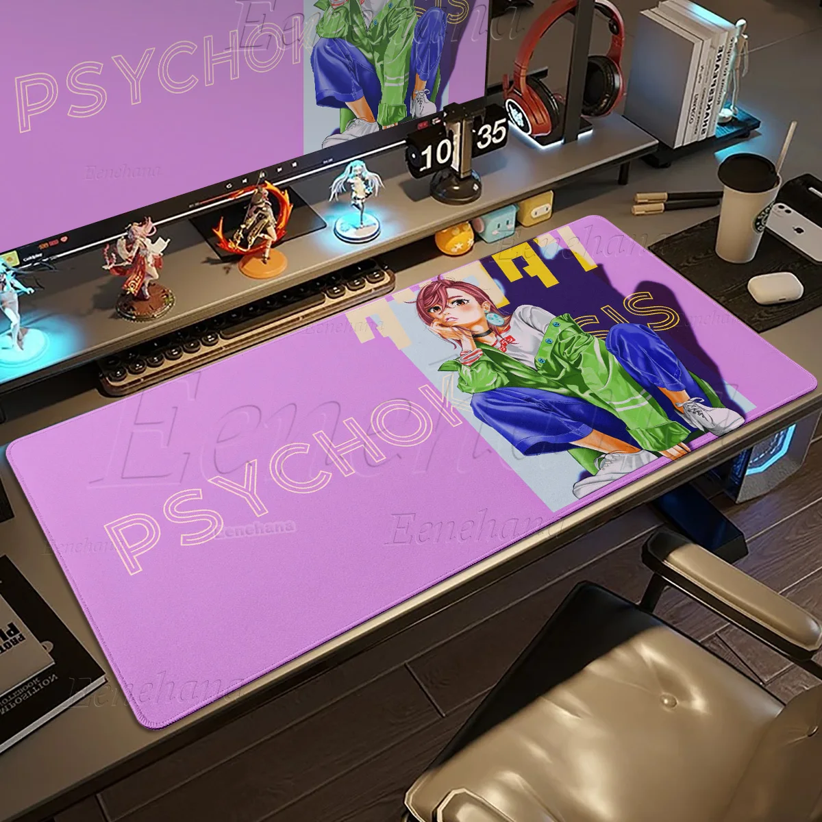 Cartoon Dandadan Mousepad HD Large Gaming Mechanical Keyboard Deskpad PC Rubber Anti-Slip Lock-Edge Tablemat Office Accessories