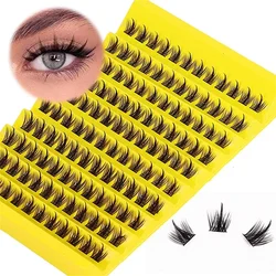 120PCS DIY Clusters Eyelash Extension Heat Bonded Dovetail Segmented Lashes Premade Fan Individual Natural Segmented Eyelashes