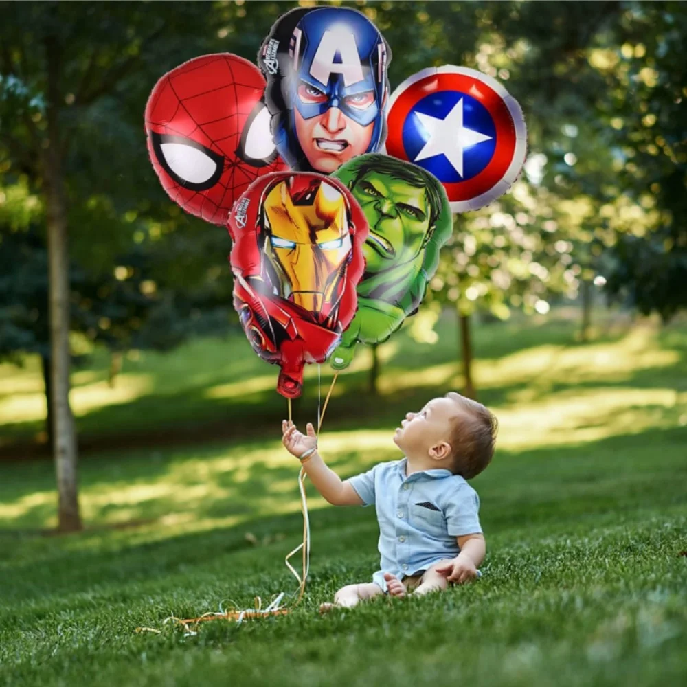 5Pcs/Set Avengers Balloons Cartoon Superhreoes Foil Balloon Baby Shower Birthday Party Decorations Kids Classic Toys Air Gift