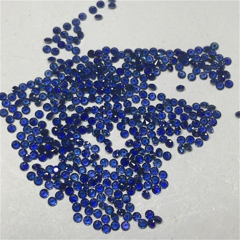 

Royal Blue Color Laboratory Gemstone Round Cut Top Quality Charm Beads for Diy Jewelry Making Rings Selectable AGL Certificate