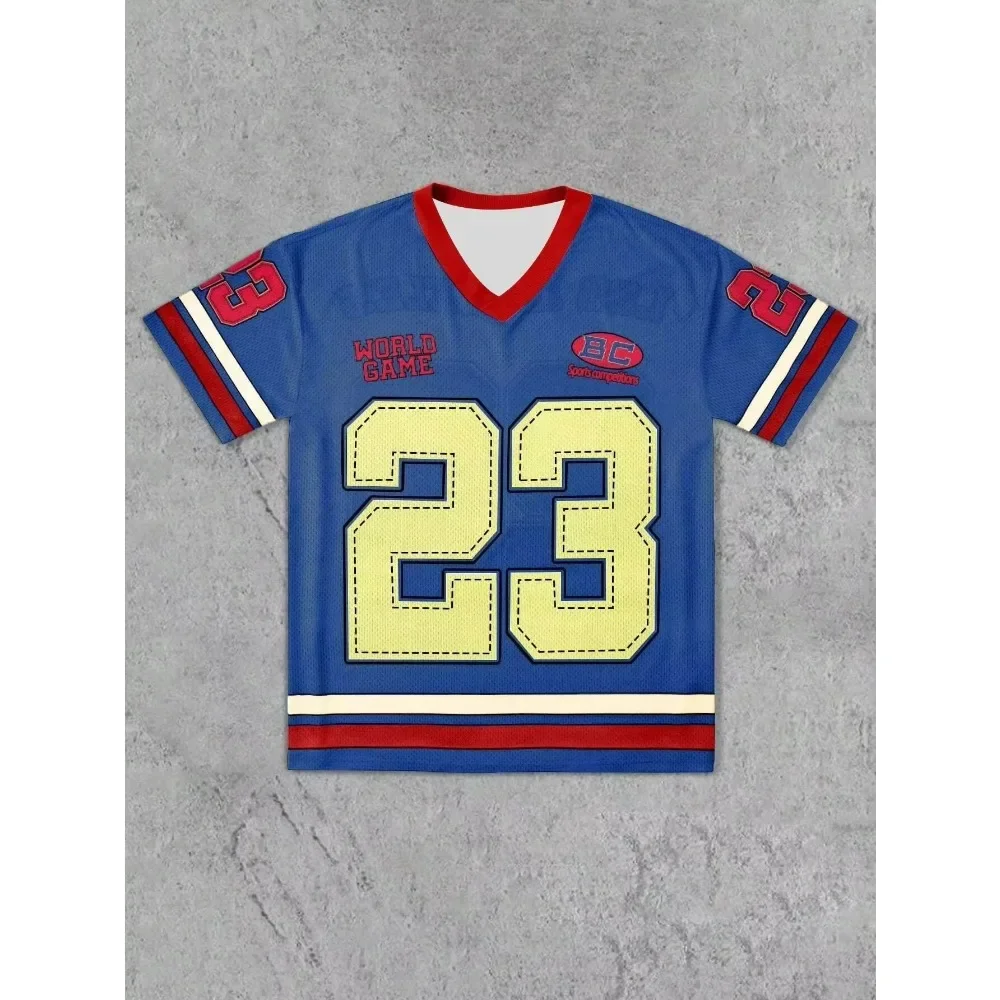 تي شيرت جيرسي شبكي للرجال صيفي مطبوع رقميًا ثلاثي الأبعاد ملابس رياضية هيب هوب لكرة السلة عصرية رائجة البيع