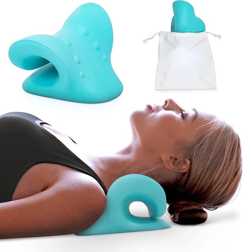 

Neck Massage Pillow Neck Shoulder Cervical Chiropractic Traction Device Relaxer for Pain Relief Body Neck Massager Stretcher