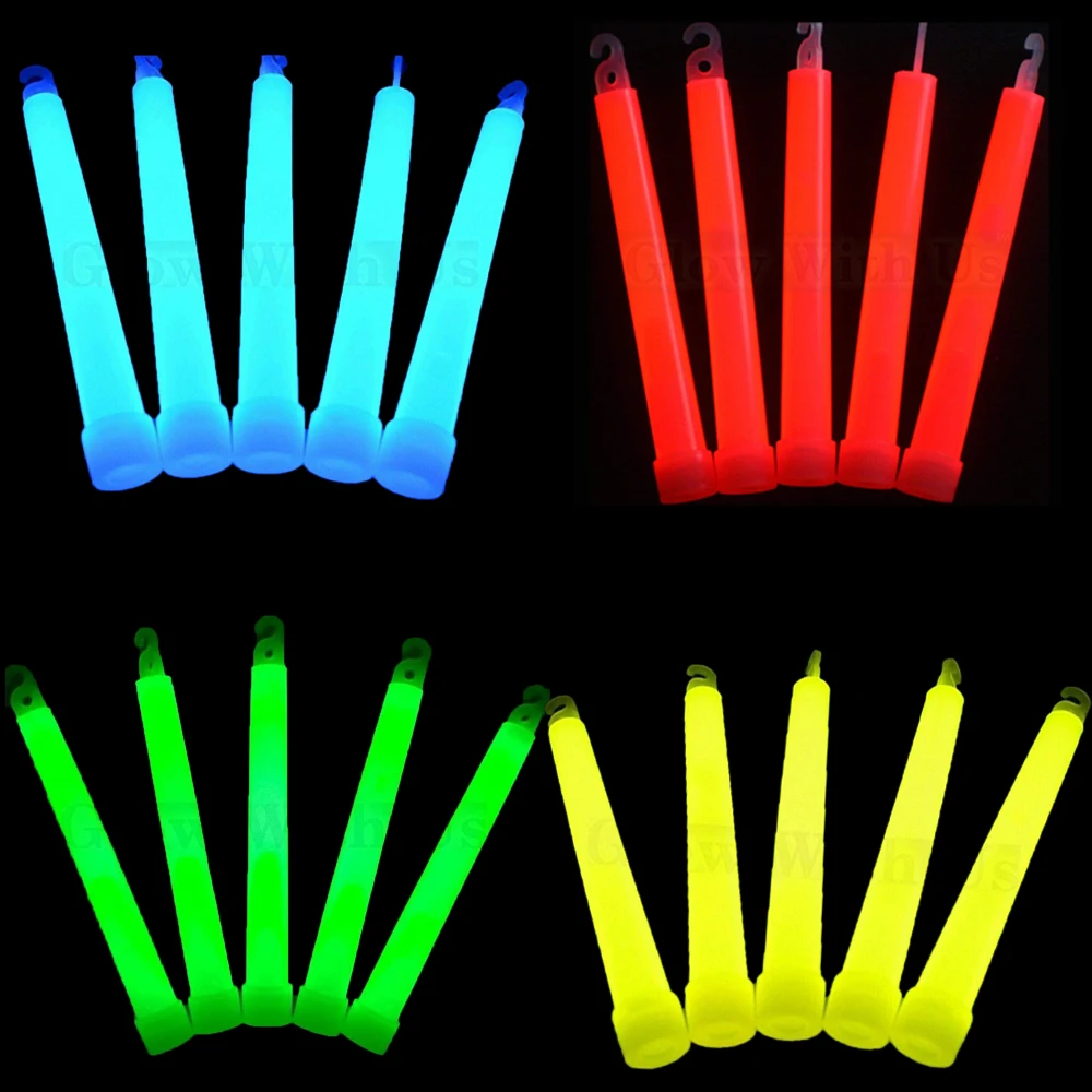 5/25/50/100pcs/lot 6inch Multicolor Glow Stick Camping Emergency Chemical Light Stick Party Decor Ultra Bright Fluorescent Stick