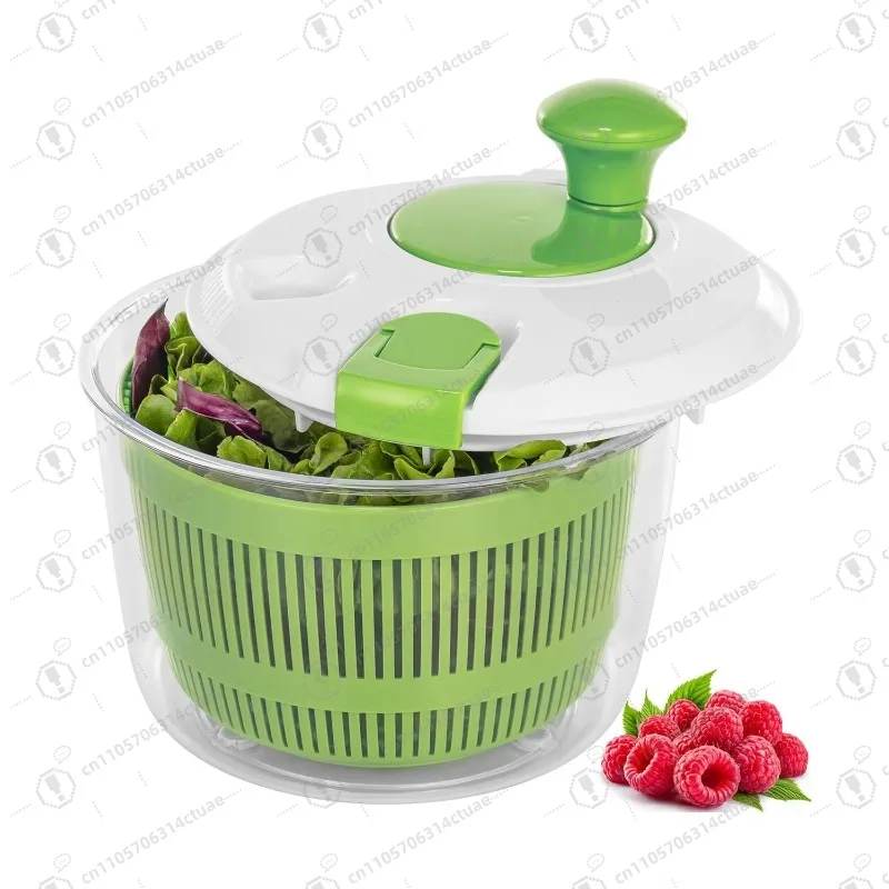 

1PC 5L Manual Plastic Salad Spinner Fruit Veg Dryer Bowl Effective for Home Kitchen Food Prep