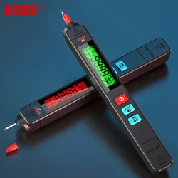 Bside neuer spannungs detektor tester berührungs los intelligenter elektrischer stift ncv live draht kontinuität stest ohm hz dc ac digital multimeter