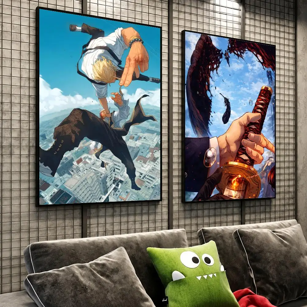 Manga Kagurabachi Sword Action Fantasy Poster HD Self-Stick Wall Decor Bedroom Dorm Office Gaming Garage Bathroom Gift