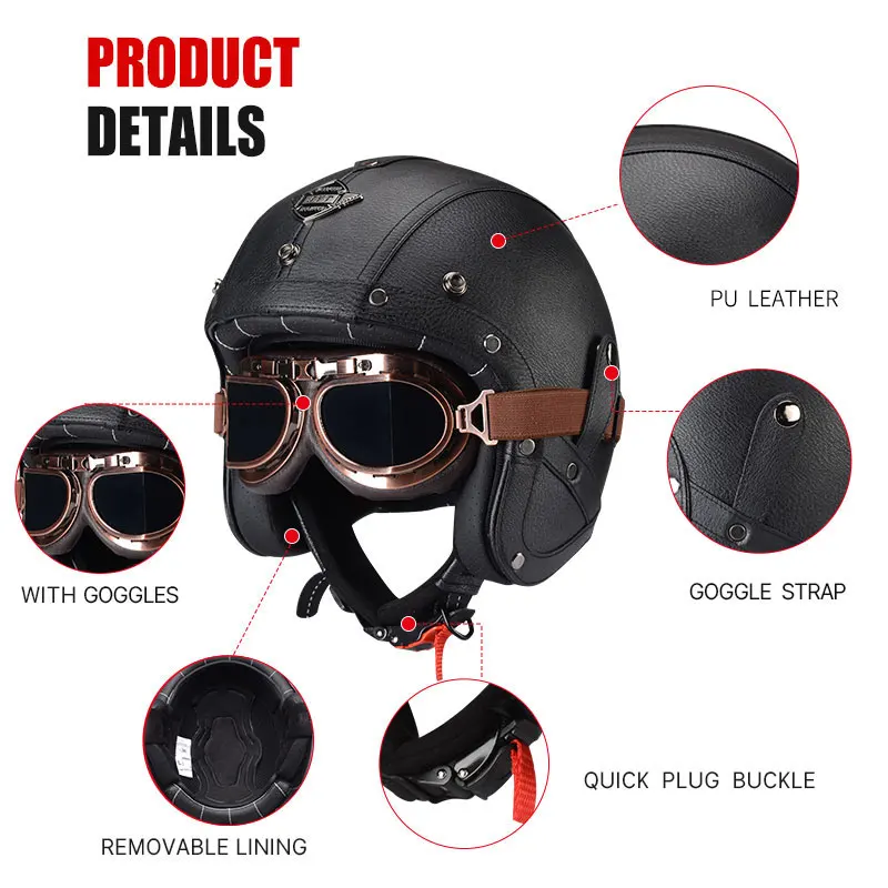 Open Face 3/4 Motorcycle Helmet Personalized Men and Women Vintage Retro Motorbike Cascos De Motociclistas Helmets Motorrad Helm - AliExpress 201355758 Open Face 3/4 Motorcycle Helmet Personalized Men and Women Vintage Retro Motorbike Cascos De Motociclistas Helmets Motorrad Helm - AliExpress 201355758