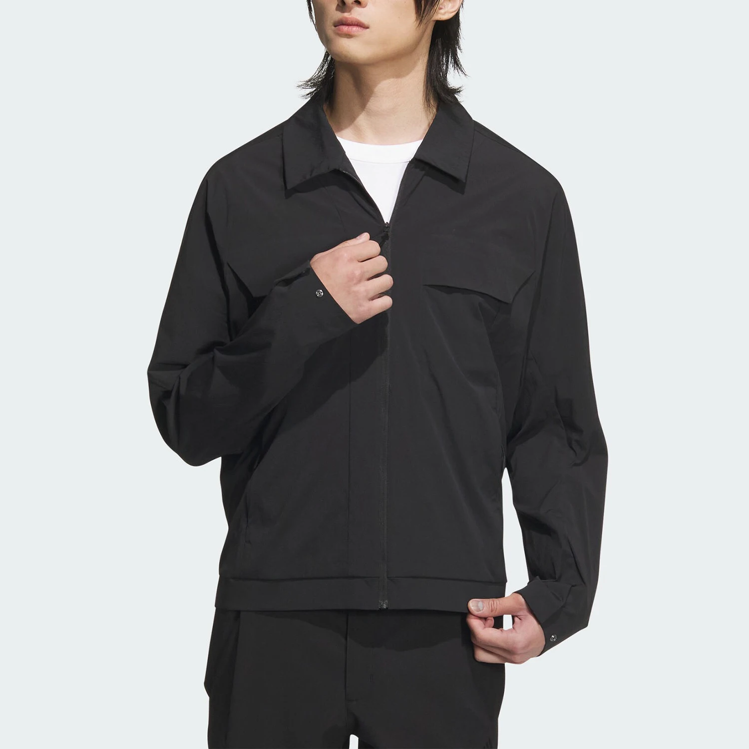 

Adidas Official Genuine Wu Ji Series Men's Turn-Down Collar Sports Casual Jacket JI8692