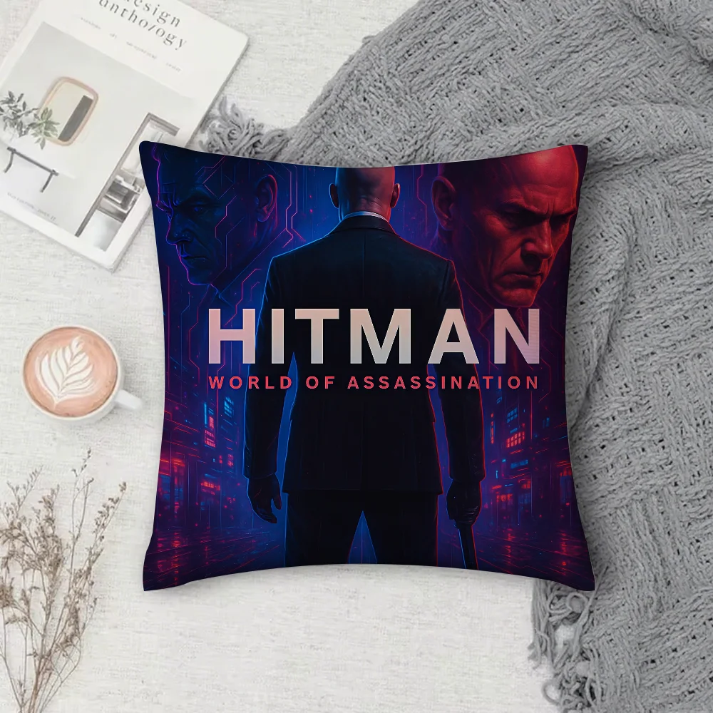 

Чехол для подушки Game A-Agent 47 Hitman, квадратный, для дивана, с рисунком, удобный, подходит для комнаты.